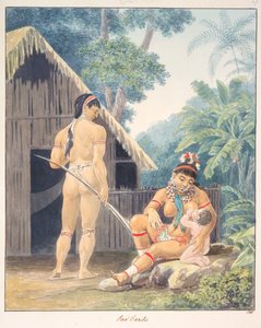 Red Caribs, ca. 1843-50 (akvarell) av Unknown artist