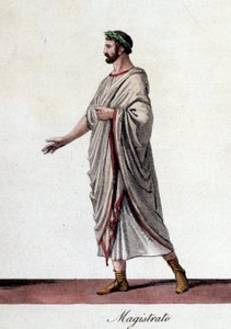 Representasjon av en romersk sorenskriver. Gravering fra begynnelsen av 1800-tallet. av Unknown artist