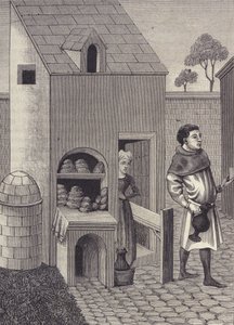 Representasjon av en baker på 1400-tallet. av Unknown artist