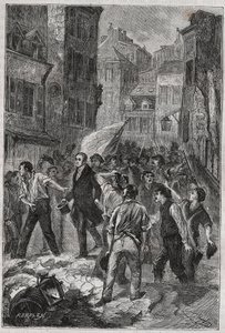 Canuts opprør i Lyon i 1831 - Louis Bouvier-Dumolart (Dumolard) (Bouvier Dumolart) prefekt og stedfortreder Lyonnais løslatt av Unknown artist