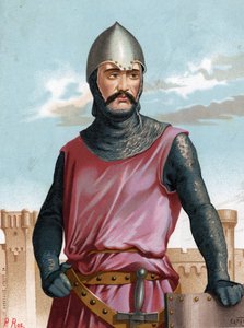 Rodrigo Dìaz de Vivar, kjent som Cid Campeador Spanish Hero (1043 til 1099). etter nyanser og kvinner berømte Barcelona 1877. av Unknown artist