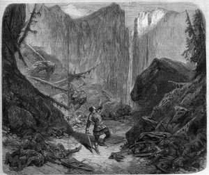 Roland blowing in his horn at the Battle of Roncesvaux on 15 August 778. Drawing by Alphonse de Neuville (1836-1885) for the opera “Roland a Roncesvaux” (Act IV, scene 1) by Auguste Mermet (1810-1889). Paris, Theatre imperial de l
