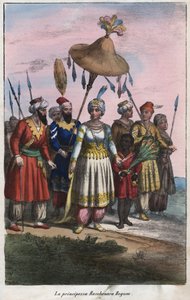Roshanara Begum 1617-1671 (Roshan Ara Begum) - Imperial Princess of the Mughal Empire - engraving from “” Usi e Costumi di Tutti i i Popoli dell