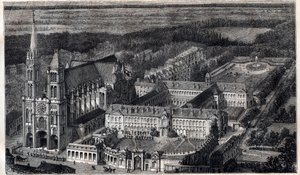 Royal House of Saint-Louis (House of Education of the Legion of Honour) in Saint Denis near the Cathedrale - Engraving around 1867 av Unknown artist