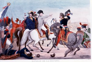 Russisk kampanje: "" Napoleon I i slaget ved slaget ved Moskova av Unknown artist