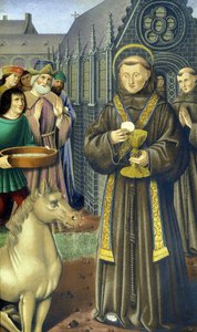 Sankt Antonius av Padova (san antonio di padova) - ifølge timeboken til Anne av Bretagne av Unknown artist