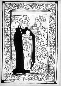 Saint Augustine - gravering av Unknown artist