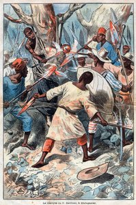 Den hellige far Jacques Berthieu første martyr av Madagaskar - Martyren til Jacques Berthieu (1838-1896) (Saint Jacques Berthieu) Jesuittmisjonær på Madagaskar - Han var den første salige og martyren av Madagaskar - Gravering av 1896 av Unknown artist