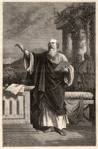 Saint Irenee de Lyon (den hellige Irenaeus av Lyon) (130-202) - av Unknown artist
