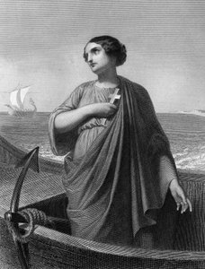Saint Paule.Roman Patrician (347 til 404) - i "" The Holy Women"". 1852. av Unknown artist