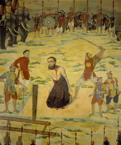 Saint Pierre Dumoulin Borie, Martyr to Dong Hoi, Tonkin i 1838. Anonymt maleri fra 1800-tallet. av Unknown artist