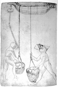 Scaphandlere på 1400-tallet. av Unknown artist