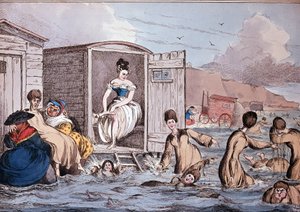Sjøbad i Brighton - 1800-tallet, B.N. av Unknown artist