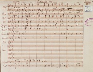 Noterside for Idomenee, kongen av Kreta, opera av Mozart, Lichtenthal-versjon (1843) av Unknown artist