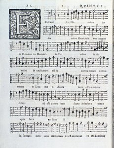 Noter fra Second Book of the Sacrae Symphoniae av Giovanni Gabrieli av Unknown artist