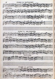 Noterside med avhandling om ornamentikk av Girolamo della Casa av Unknown artist