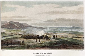 Beleiring av Toulon august-desember 1793 - i "" Napoleons sjøslag"" av Unknown artist