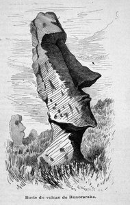 Statue plassert i skråningen av Ronoraraka-vulkanen på Påskeøya (Rapa Nui). av Unknown artist