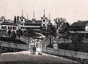 Stockholm, Sverige: utsikt over Haselbacken. i "" Verden illustrerer 168 visninger"" Udatert (slutten av 1800-tallet) av Unknown artist