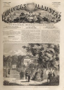 Strauss villa i Vichy - villa til Strauss en Vichy-residens til keiser Napoleon III (1808-1873) - det berømte universet fra 1861 av Unknown artist