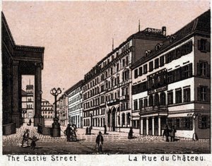 Stuttgart, Tyskland: utsikt over Chateau Street. i "" Verden illustrerer 168 visninger"" Udatert (slutten av 1800-tallet) av Unknown artist