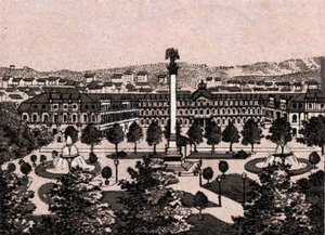 Stuttgart, Germany: view of the new castle (New Castle). in “” The world illustrates 168 views”” Undated (late 19th century) av Unknown artist