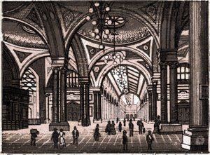 Stuttgart, Germany: view of the railway station hall. in “” The world illustrates 168 views”” Undated (end of 19th century) av Unknown artist