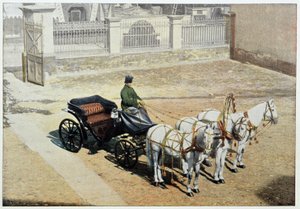 Sommertroika - fotografi, slutten av 1800-tallet av Unknown artist