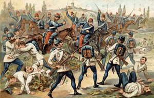 The Battle of Solferino (June 24 av Unknown artist