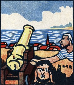 Brest-tordenen, fransk lokusjon. Kromolitografi, tidlig på 1900-tallet av Unknown Artist