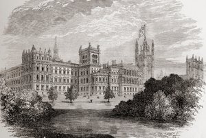 Utenriksdepartementet sett fra St. James#39;s Park, London av Unknown artist