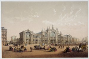Gare du Nord - lith. 1800-tallet. av Unknown artist