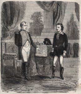 Avhøret av Friedrich Stabs etter hans mislykkede forsøk på attentat Napoleon I - Friedrich (Frederic) Staps forhører av Napoleon, en ung tysker som forsøkte å myrde Napoleon 12. oktober av Unknown artist