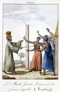 Mumbo-Jumboen, utpeker kvinnen skyldig (Mandingo) av Unknown artist