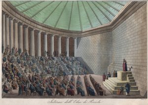 The Odeon of Athens eller Odeon of Pericles in Athens - gravering fra "" skikker og tradisjoner til alle folkeslag i universet. Det vil si historien om regjeringen, lovene, militsen, om religionen til alle nasjoner fra de fjerneste tider til i dag "1 av Unknown artist