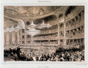 Operaballet i Paris. Gravering av privatsamlingen fra 1800-tallet av Unknown artist