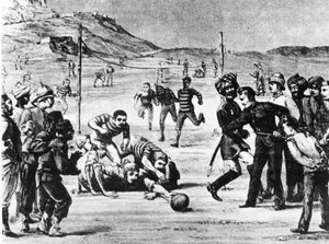 Hæren i India spiller fotball av Unknown artist