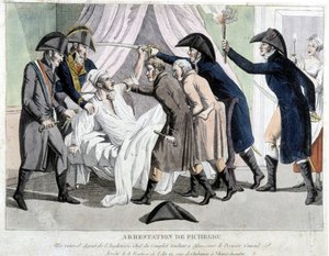 Arrestasjonen av Pichegru - gravering av Unknown artist