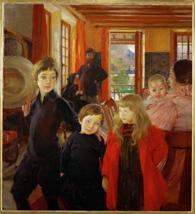 Kunstnerens familie: Albert Besnard, hans svigermor Mme (maleri på lerret) av Unknown Artist