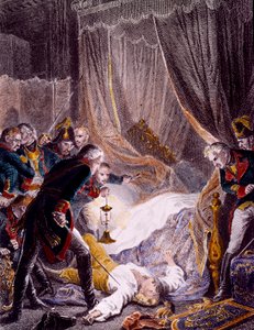 Attentatet på Paul I Petrovich (1754-1801), russisk tsar på rommet hans i Saint Michael