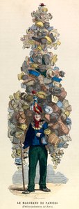 Kurvhandleren i Paris på 1800-tallet - privat samling av Unknown artist