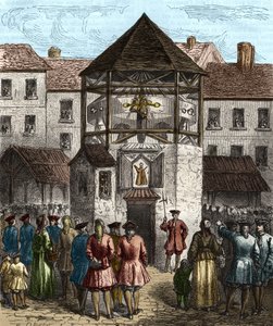 Boken "" la dime royale "" av Sebastien Le Prestre, Marquis de Vauban, ble stilt til søyle etter hans forbud i 1707. av Unknown artist