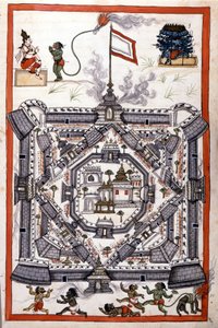 Byen Lanka (Ceylon, Ceylon) i et papirmanuskript fra 1600-tallet. av Unknown artist