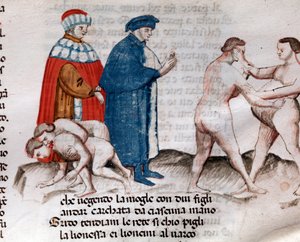 The counterfeiters (song 30 from Hell, in the Divine Comedy - miniature av Unknown artist