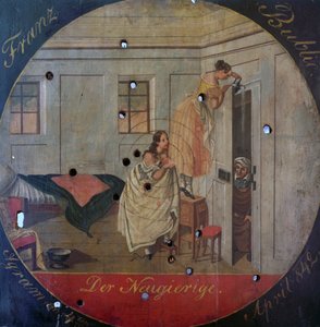 Det nysgjerrige (malte mål) av Unknown artist