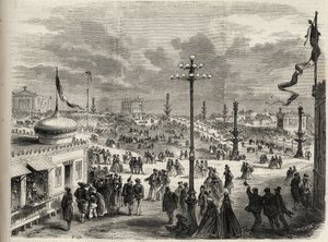 Festen 15. august 1867 på Trocadero i Paris - Det berømte universet i 1867 av Unknown artist