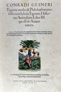 Forsiden av det tredje bindet av Historia Animalium av Conrad Gesner (1516 - 1565), Tiguri av Unknown artist