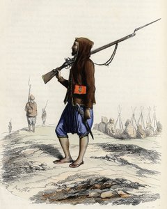 Infanteriet til Emir Abd-el-Kader gjorde motstand mot den franske hæren under Alger-ekspedisjonen i 1830. I "" L