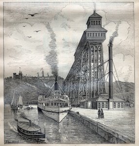 Heisene til Weehawken i USA - Gravering i "La Science francaise"" av Unknown artist