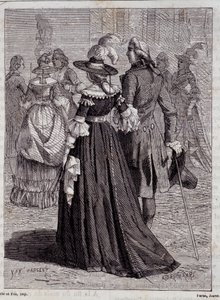 Lynhatten til damene i Paris i 1778 - i "" Vitenskapens underverk"" av Louis Figuier av Unknown artist